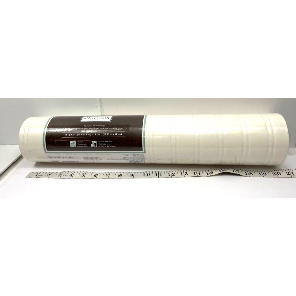 Allen + Roth Paintable Wallcovering Beadboard Pattern 56 Sq. Ft. Roll C278